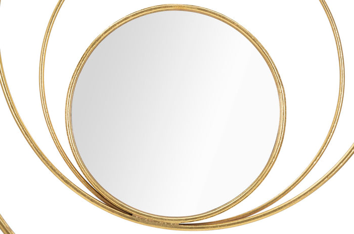 Mauro Ferretti Arc Wandspiegel met gouden metalen cirkels