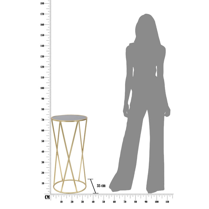 Mauro Ferretti Glam simple Ronde tafel in goud metaal