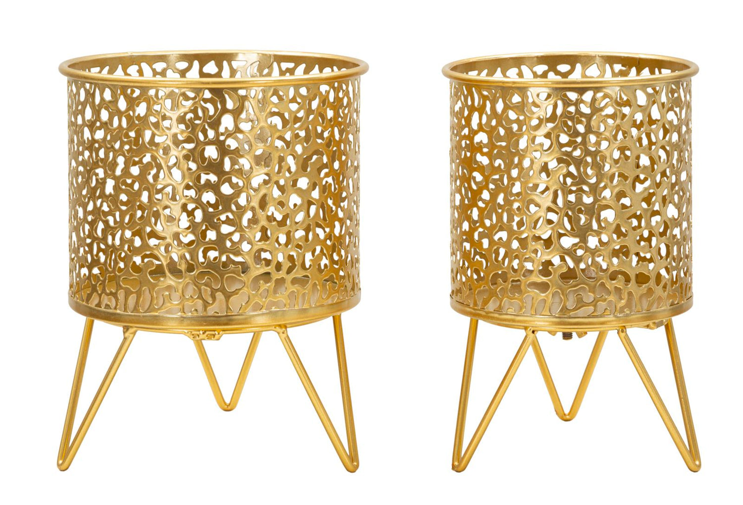 Mauro Ferretti Piny Set van 2 pothouders in goud metaal