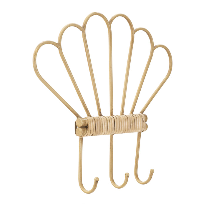 Mauro Ferretti Panama Wandkapstok met 3 haken in bruin metaal