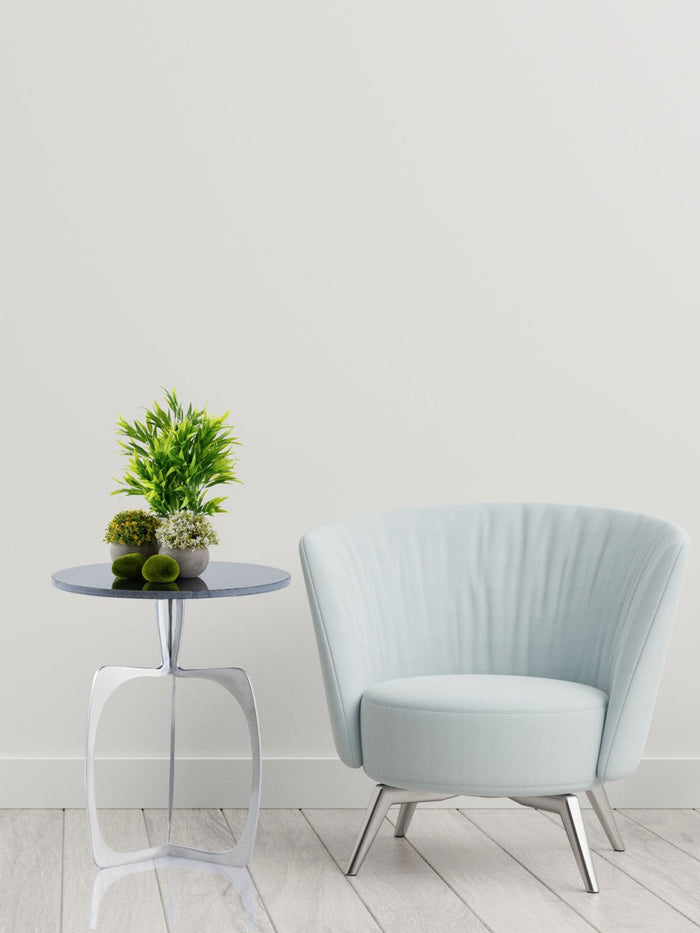 SVJ Bijzettafel - 45 x 45 x 56 cm - Marmer - Zilver