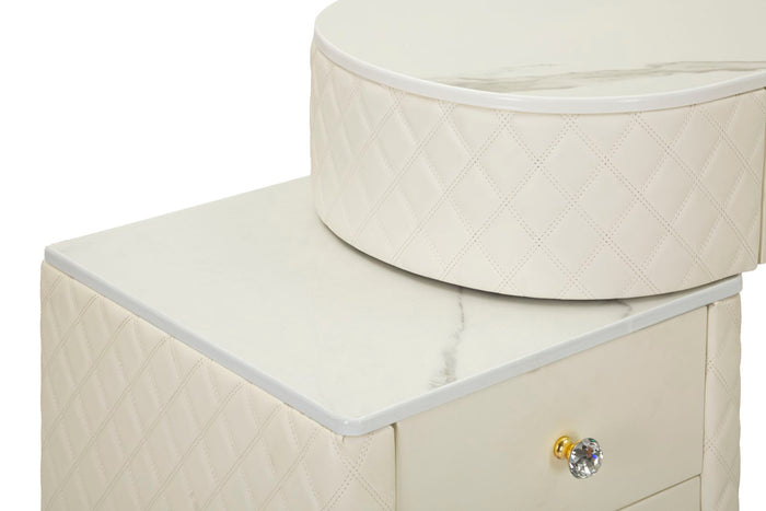 Mauro Ferretti Sharon Imitatie lederen kaptafel met poef