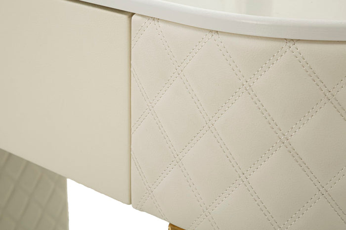 Mauro Ferretti Sharon Imitatie lederen kaptafel met poef