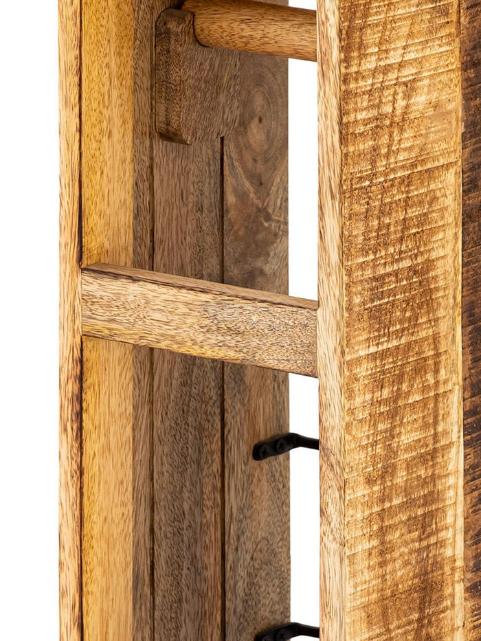 SVJ Toiletpapierhouder Rechthoekig - 17 x 17 x 65 cm - Hout - Bruin