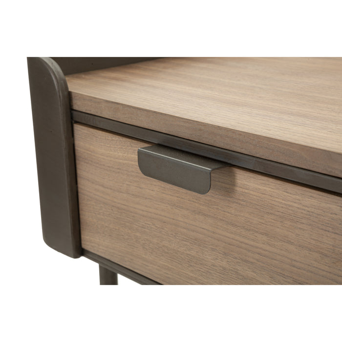 Mauro Ferretti Toronto Nachtkastje in metaal en hout bruin