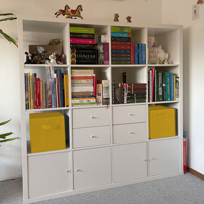 SVJ Opvouwbare Opbergbox Vierkant - 27x28x27 cm - Blauw - Set van 6