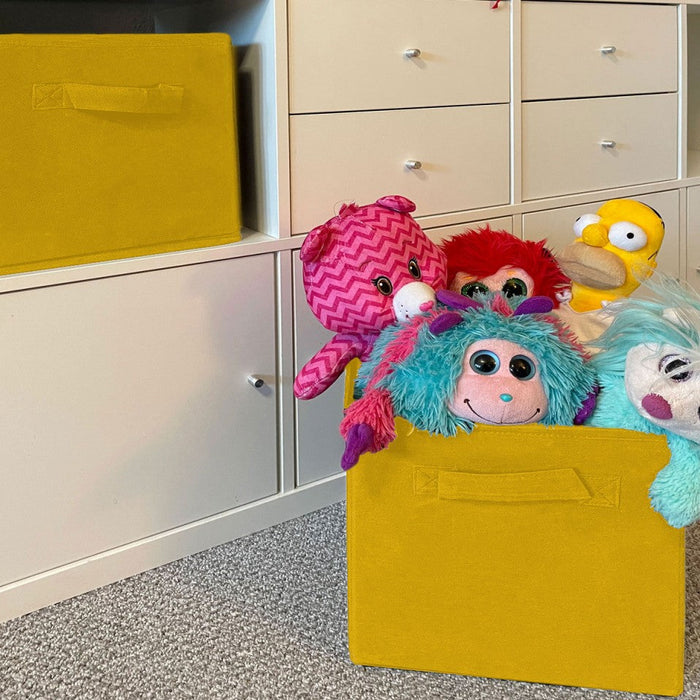 SVJ Opvouwbare Opbergbox Vierkant - 27x28x27 cm - Blauw - Set van 6