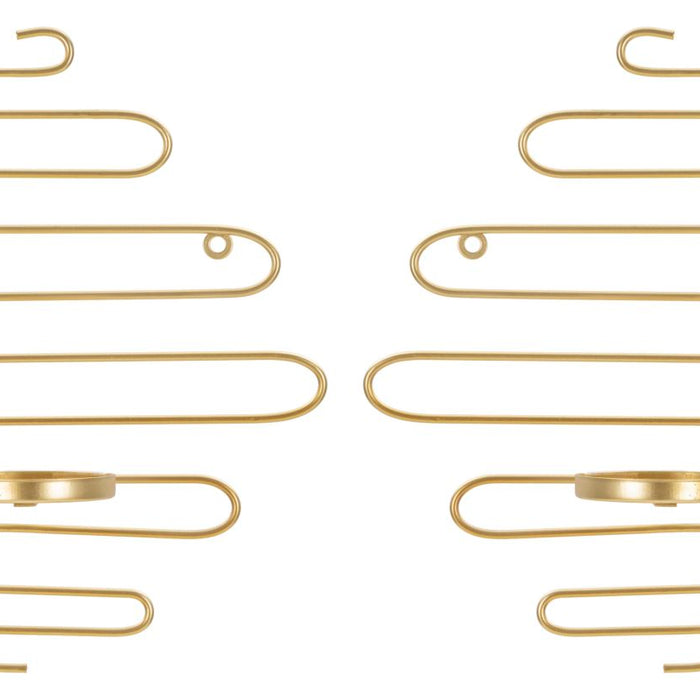 Mauro Ferretti Alid Set van 2 wandkandelaars in goud metaal