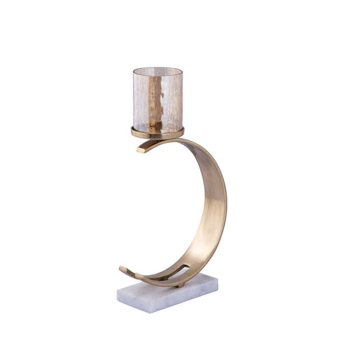 PTMD Kandelaar Cailey - 26x10x47 cm - Aluminium - Goud