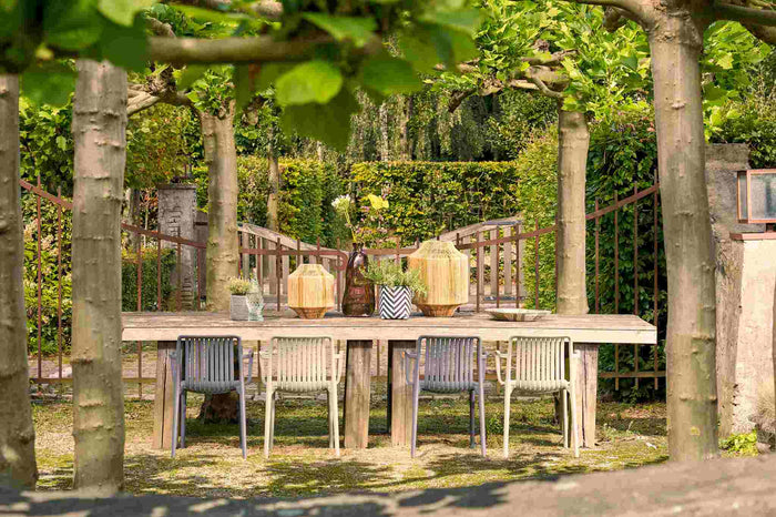 Mica Decorations Liliano Lantaarn - H36 x Ø30 cm - Jute - Donkergroen