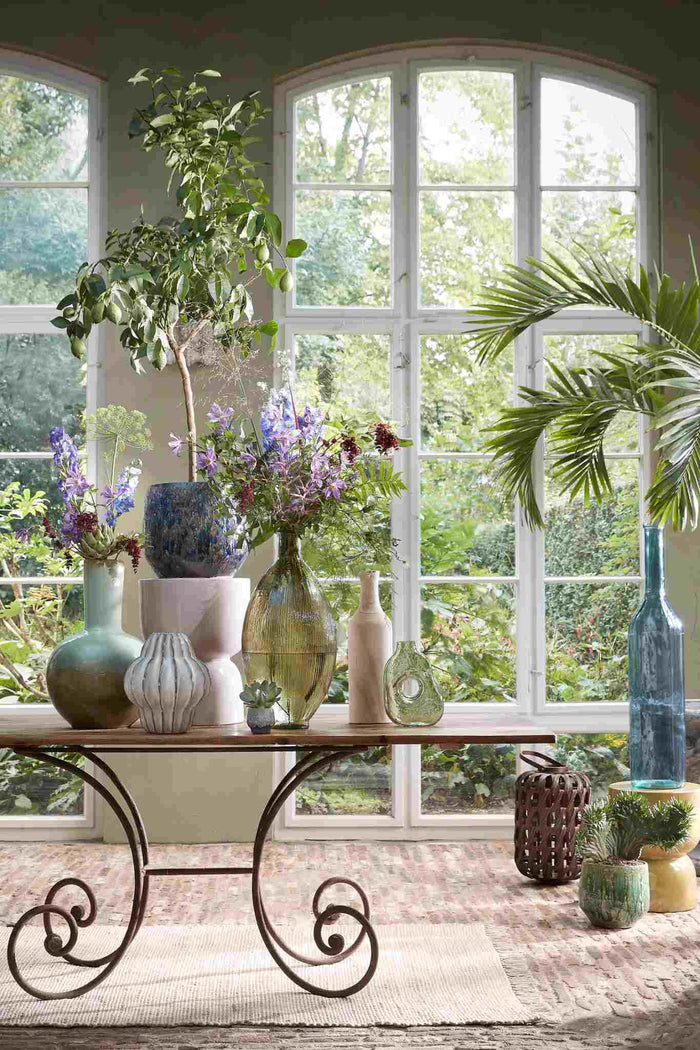 Mica Decorations Jay Vaas - L18,5 x B10,5 x H25 cm - Glas - Lichtgroen