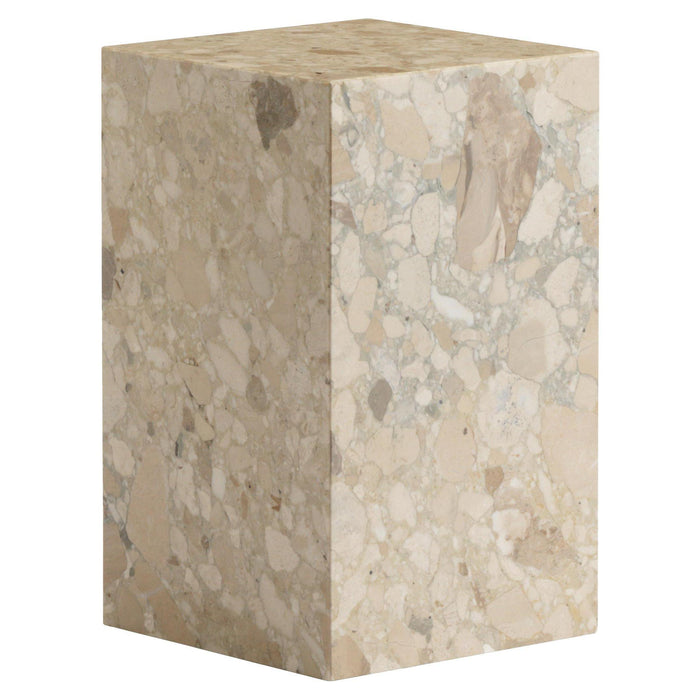 Audo Copenhagen Plinth Tall bijzettafel 30x30 Kunis Breccia marmer