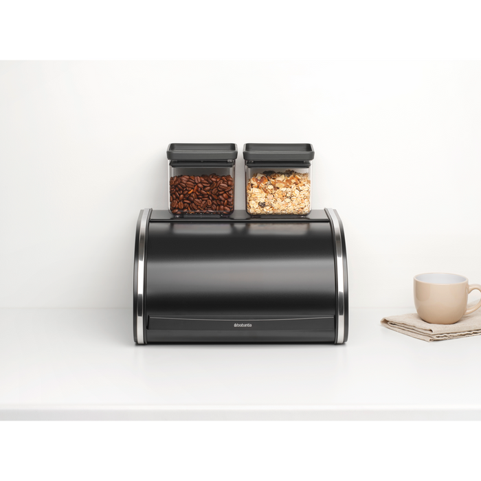 Broodtrommel met schuifdeksel medium - Matt Black