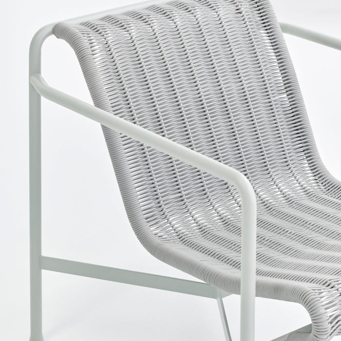HAY Palissade Cord Lounge Chair Low - Lichtgrijs