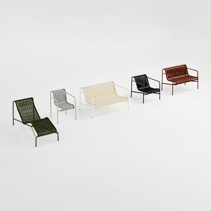 HAY Palissade Cord Lounge 2,5-zitsbank Low - Crème Wit