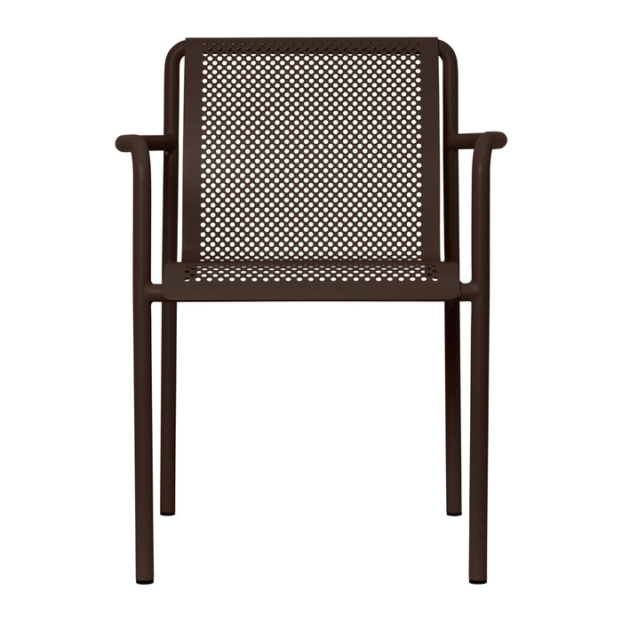ferm LIVING Dapple Tuinstoel met Armleuning - Dark Chocolate