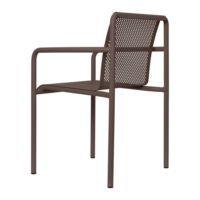 ferm LIVING Dapple Tuinstoel met Armleuning - Dark Chocolate