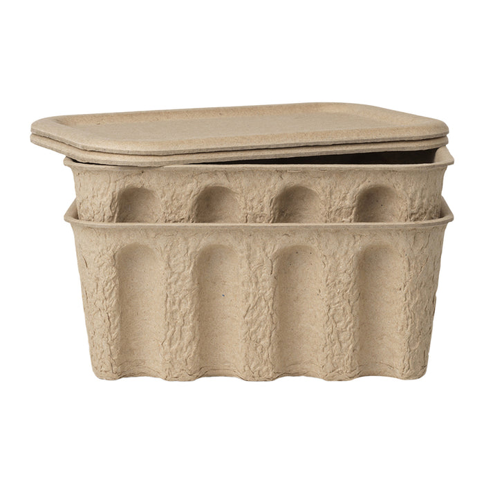 Ferm Living Paper Pulp Opbergdoos S - Set van 2 - Bruin