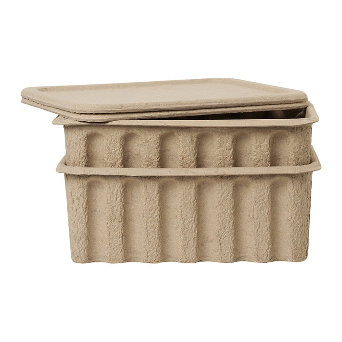 Ferm Living Paper Pulp Opbergdoos L - Set van 2 - Bruin