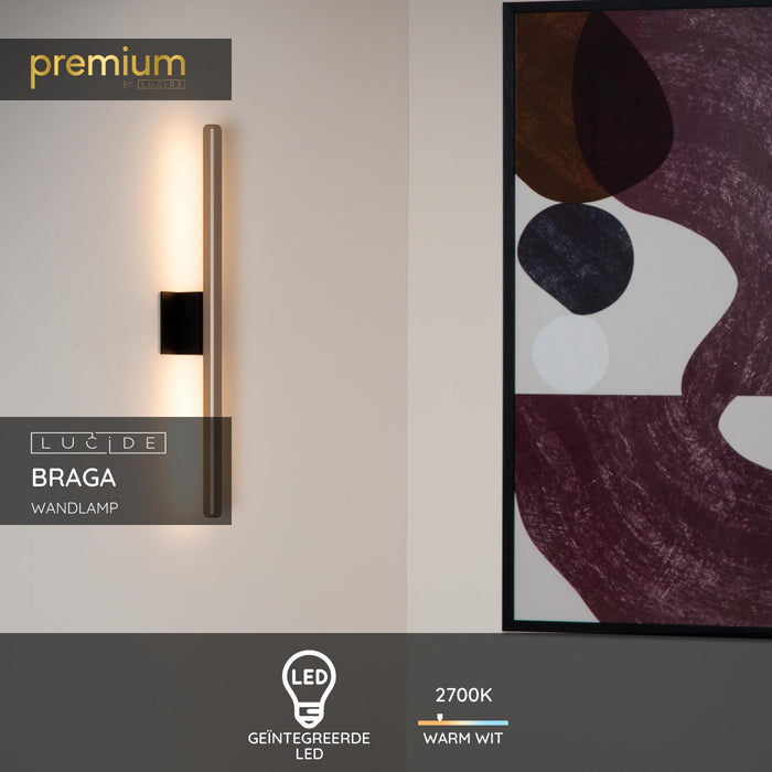 Lucide Premium BRAGA Wandlamp - Koffie