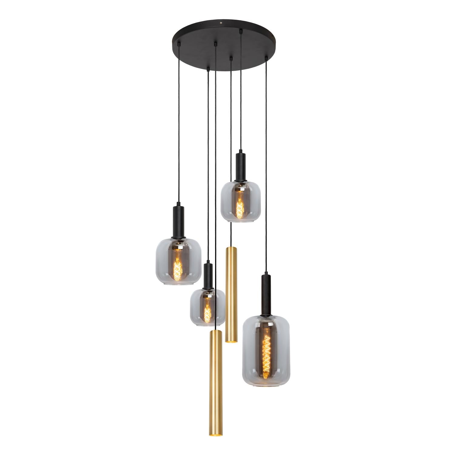 Lucide JOANET Tube Hanglamp - Messing