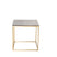 Fjôrd - Sidetable Grijs|Goud 50cm - Marmer - Estelle