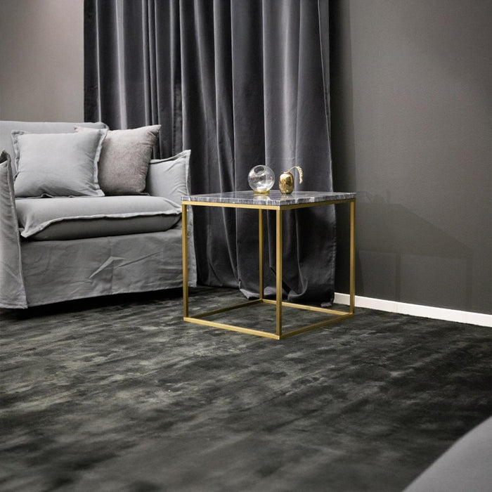 Fjôrd - Sidetable Grijs|Goud 50cm - Marmer - Estelle