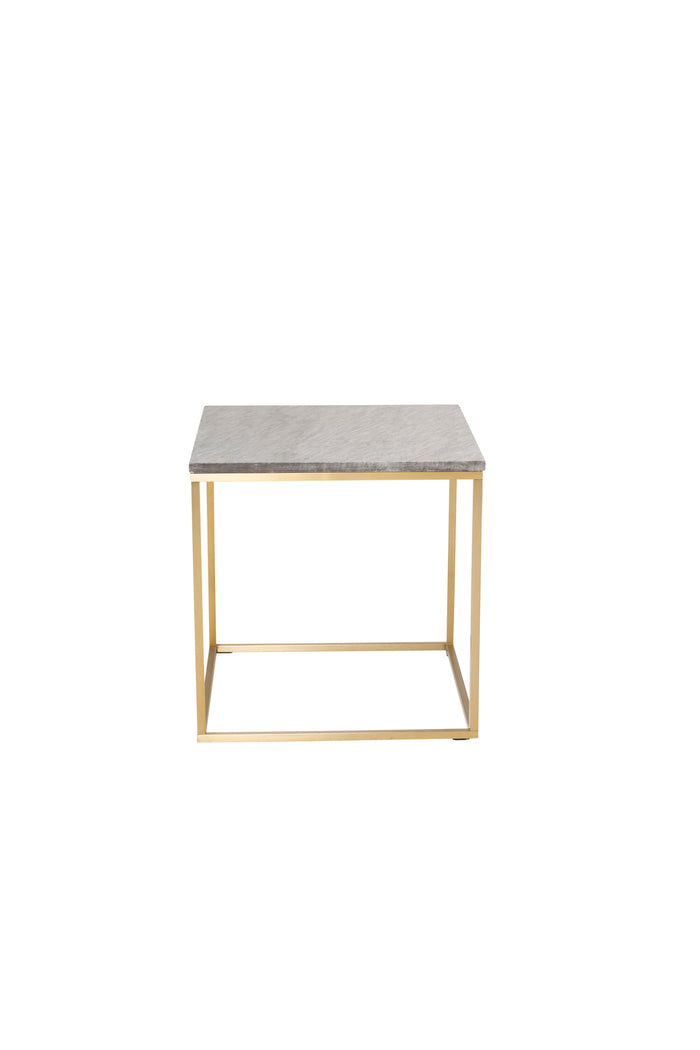 Fjôrd - Sidetable Grijs|Goud 50cm - Marmer - Estelle
