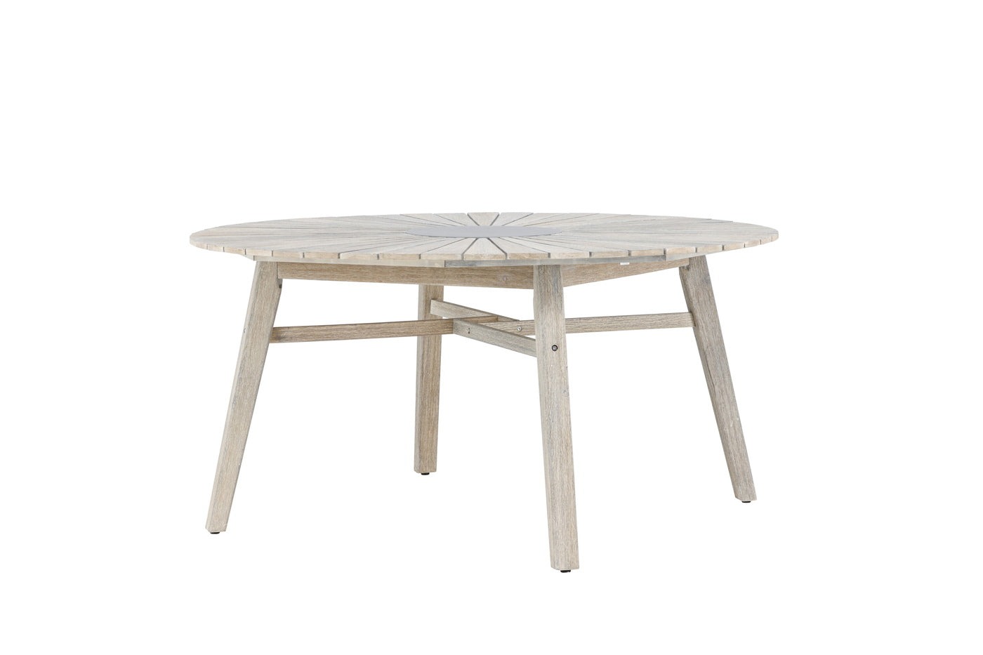 Fjôrd - Eettafel Wit Ø150cm - Acaciahout- Rives