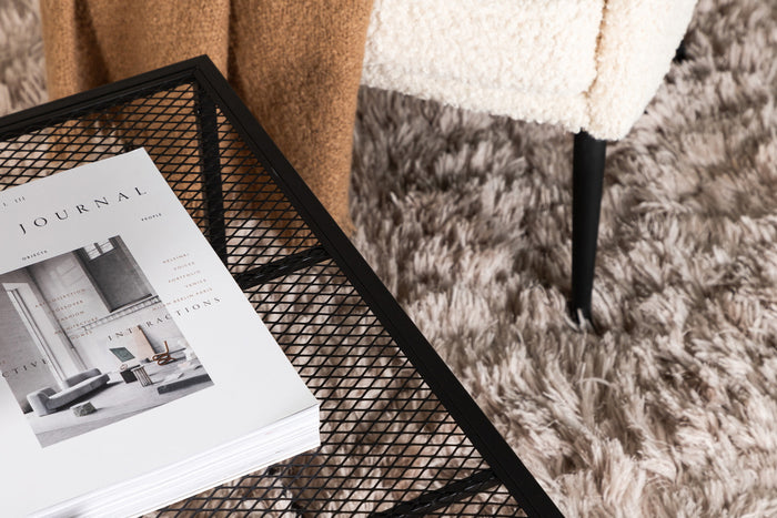 Fjôrd - Salontafel Zwart 80cm - Staal - Netz