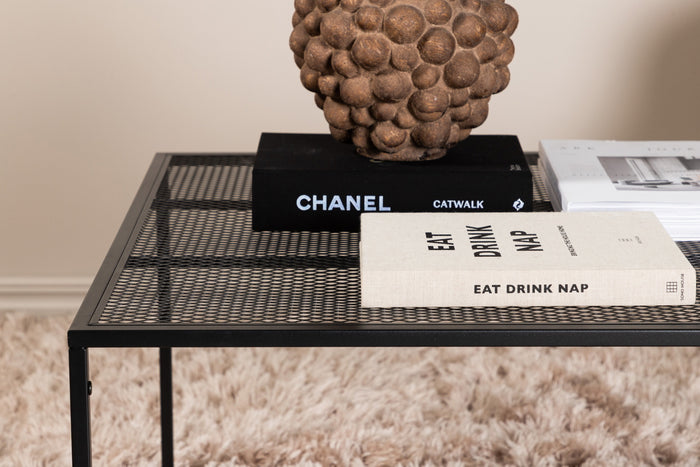 Fjôrd - Salontafel Zwart 80cm - Staal - Netz