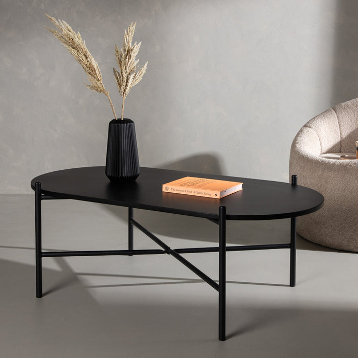 Fjôrd - Salontafel Zwart 120cm - MDF - Pueblo