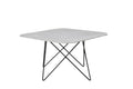 Fjôrd - Salontafel Grijs Marmerlook 80cm - Glas - Tristar