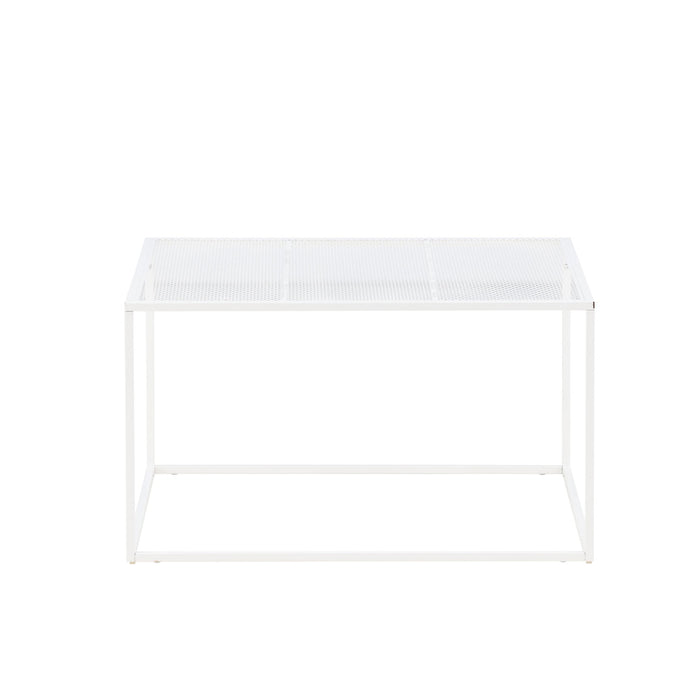 Fjôrd - Salontafel Wit 80cm - Staal - Netz