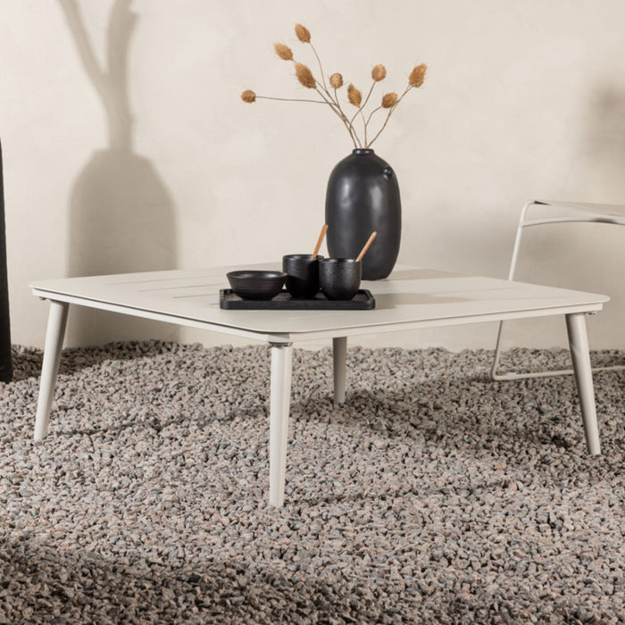 Fjôrd - Salontafel Beige 90cm - Aluminium - Lina