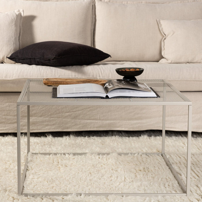 Fjôrd - Salontafel Beige 80cm - Staal - Netz