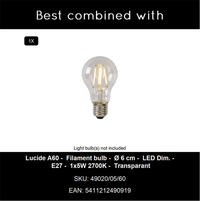 Lucide ALICENT Hanglamp - Mat Goud | Messing