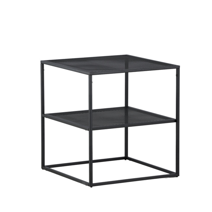 Fjôrd - Bijzettafel Zwart 65cm - Staal - Netz