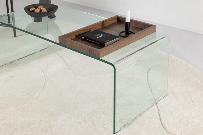 Fjôrd - Salontafel 110cm Transparant - Glas - Telemark