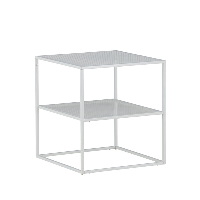 Fjôrd - Bijzettafel Wit 65cm - Staal - Netz