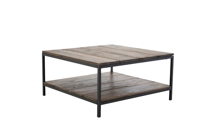 Fjôrd - Salontafel Zwart 80cm - Teakhout - Padang