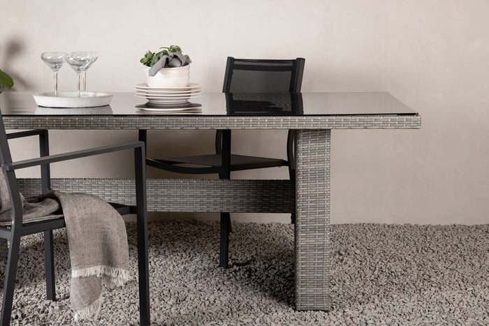 Fjôrd - Tuintafel Grijs 200cm - Wicker - Padova