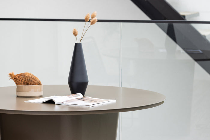 Fjôrd - Tuintafel Bruin Ø120cm - Aluminium - Santa