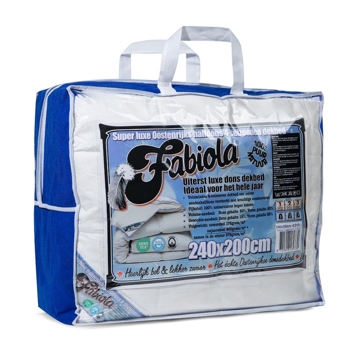 Fabiola - Zwaar Dons 4-Seizoenen Dekbed - 140x220cm
