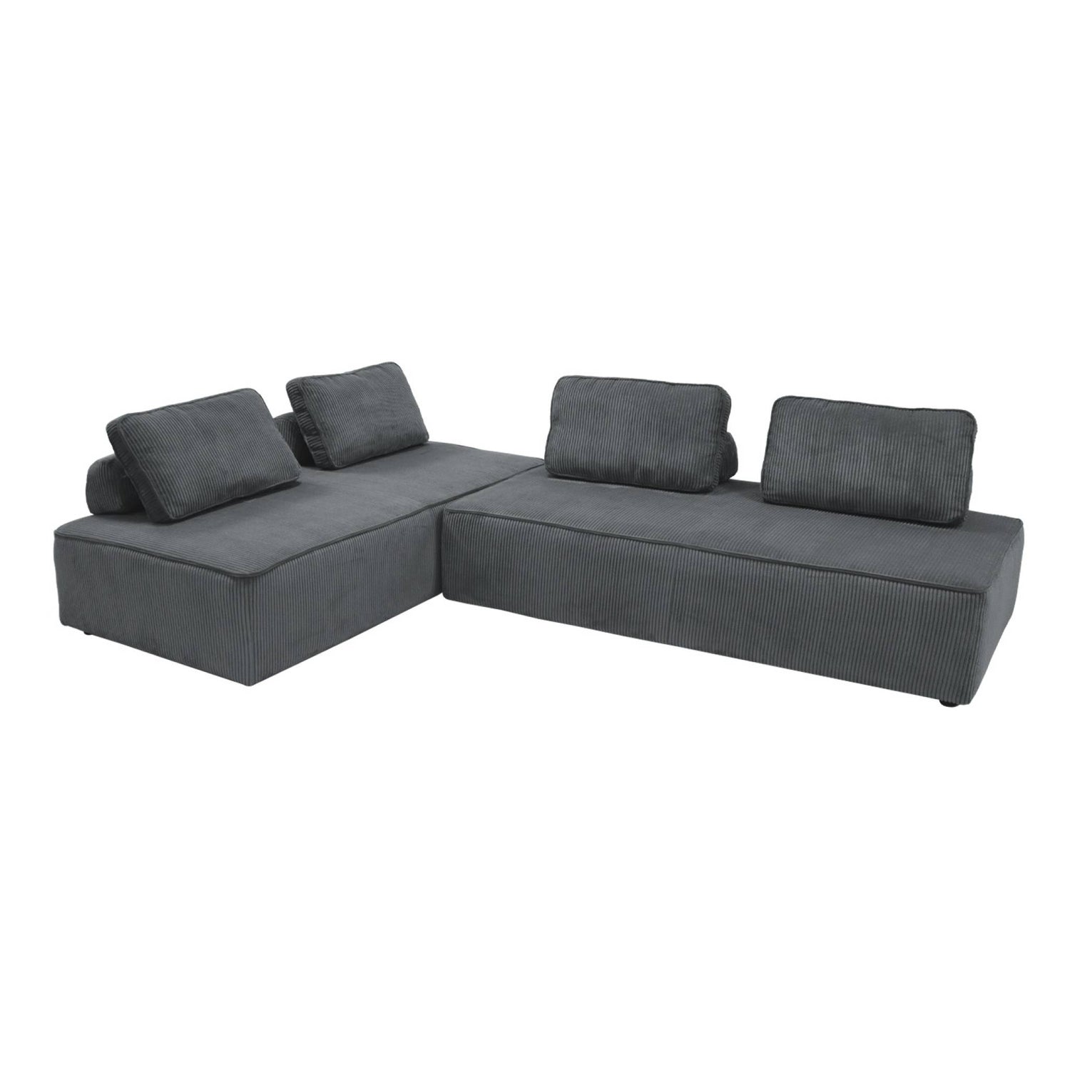 sweeek - Fauteuils in corduroy 2 zitplaatsen (set van 2)