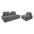 sweeek - Set van fauteuils voor modulaire bank 3 zitplaatsen corduroy