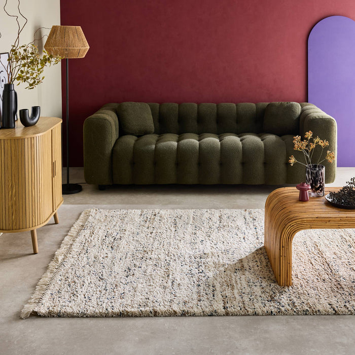 sweeek - Interieur tapijt met gevlekt patroon, crème