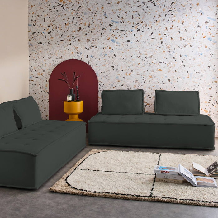 sweeek - 2-zits fauteuil DAO voor gestoffeerde modulair bank (Set van