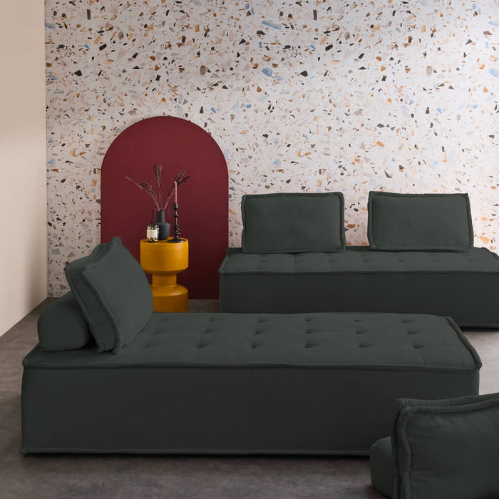 sweeek - 2-zits fauteuil DAO voor gestoffeerde modulair bank (Set van