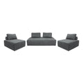 sweeek - Set van fauteuils voor modulaire bank 4 zitplaatsen corduroy